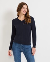 Kaschmir V-Pullover, Brigitte von Schönfels
