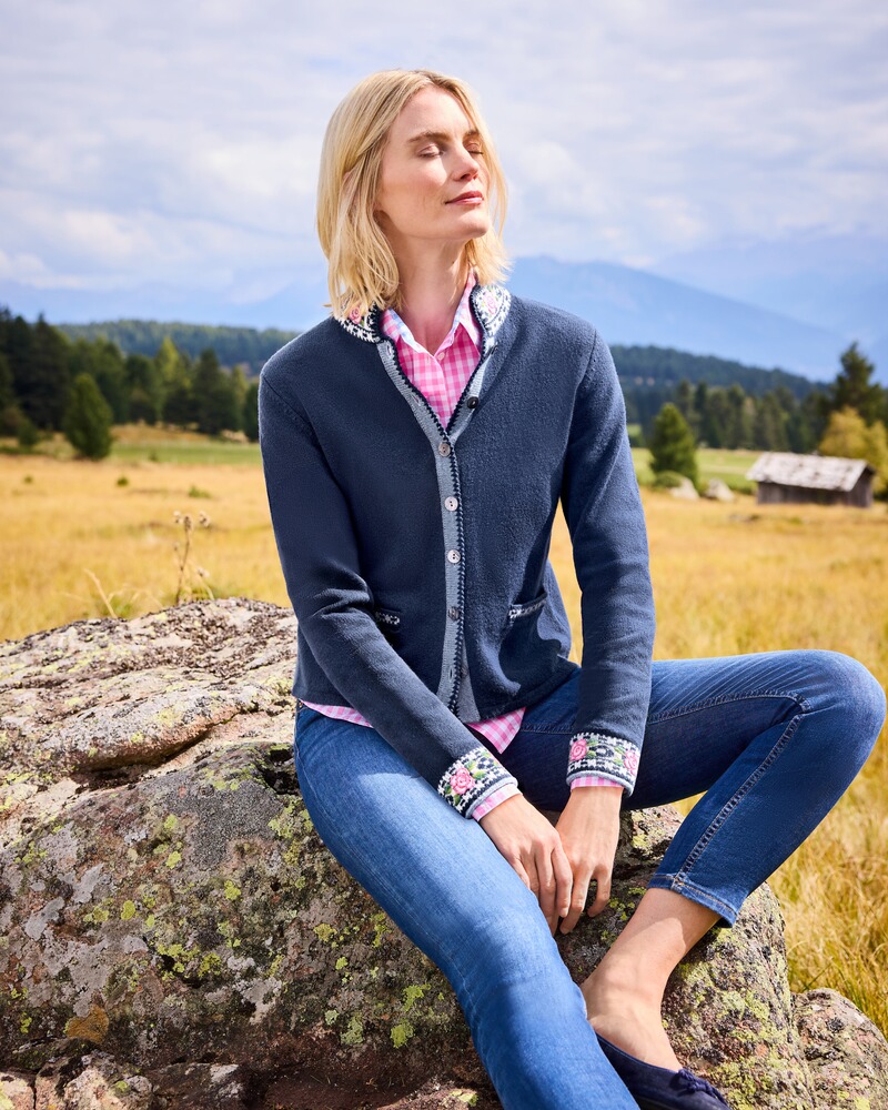 Strickjacke mit Jacquard-Muster, REITMAYER