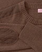 Pullover mit Cord-Patches, Brigitte von Schönfels