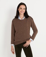 Pullover mit Cord-Patches, Brigitte von Schönfels