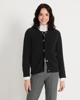 Strickjacke mit Samtband, REITMAYER