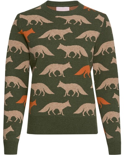 Pullover mit Fuchs-Intarsie, Brigitte von Schönfels