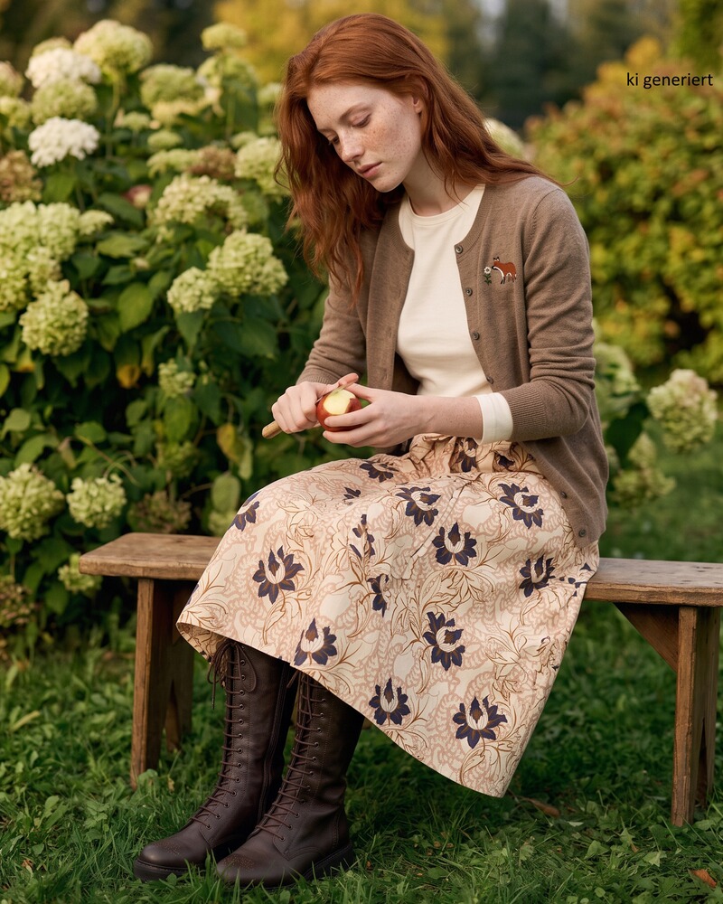 Cardigan mit Fuchsmotiv, Brigitte von Schönfels