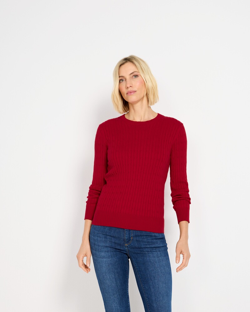 Rundhals-Pullover, Brigitte von Schönfels