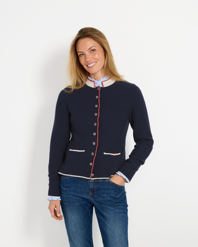 Strickjacke mit Rückenfalte, REITMAYER