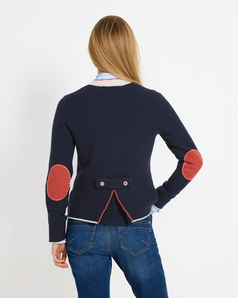 Strickjacke mit Rückenfalte, REITMAYER