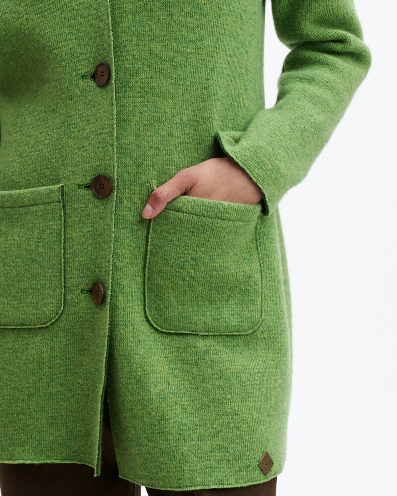 Kapuzen-Strickmantel Alina, Stapf