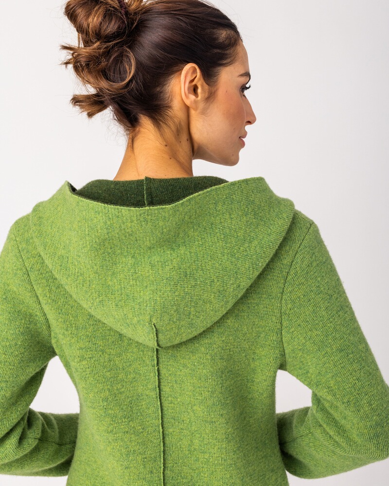 Kapuzen-Strickmantel Alina, Stapf