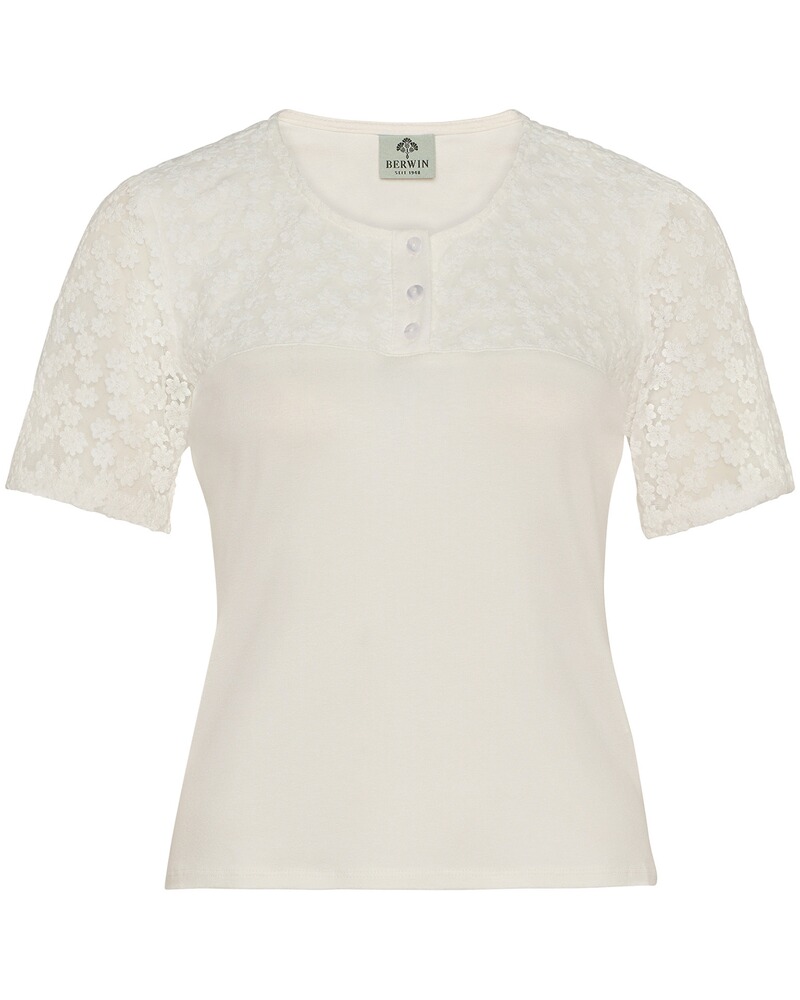 T-Shirt mit Blumenstick