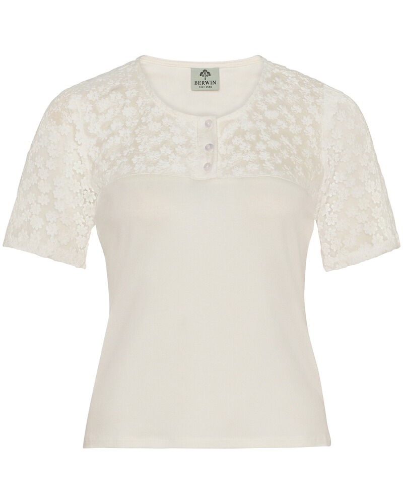 T-Shirt mit Blumenstick