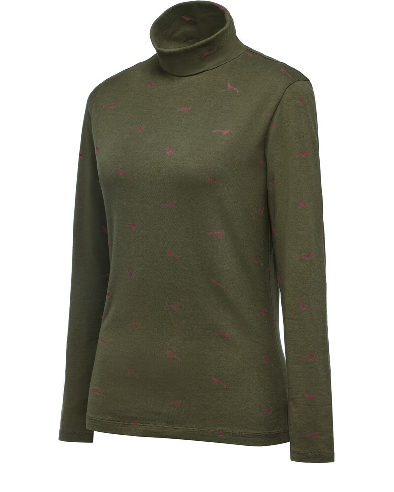 Damen Rollkragenshirt Fasan, Parforce Tradition