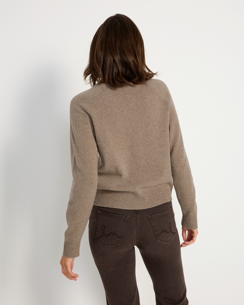 Stehkragenpullover mit Stickerei, REITMAYER