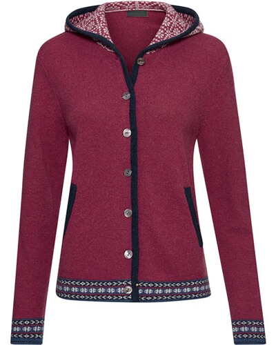 Kapuzen-Cardigan mit Jacquard-Muster, REITMAYER