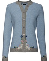 Linksstrickjacke mit Blümchen, Luis Steindl
