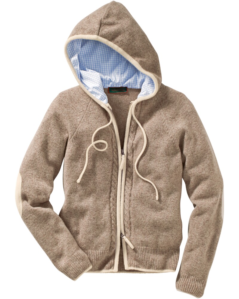 Strickjacke mit Kapuze