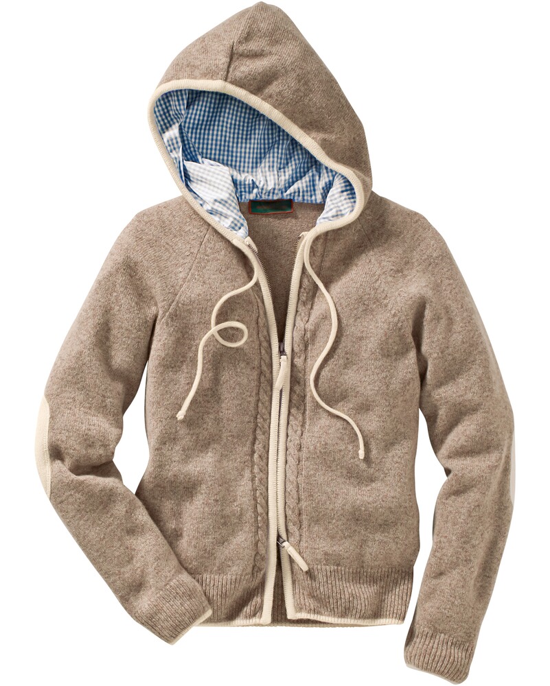 Strickjacke mit Kapuze