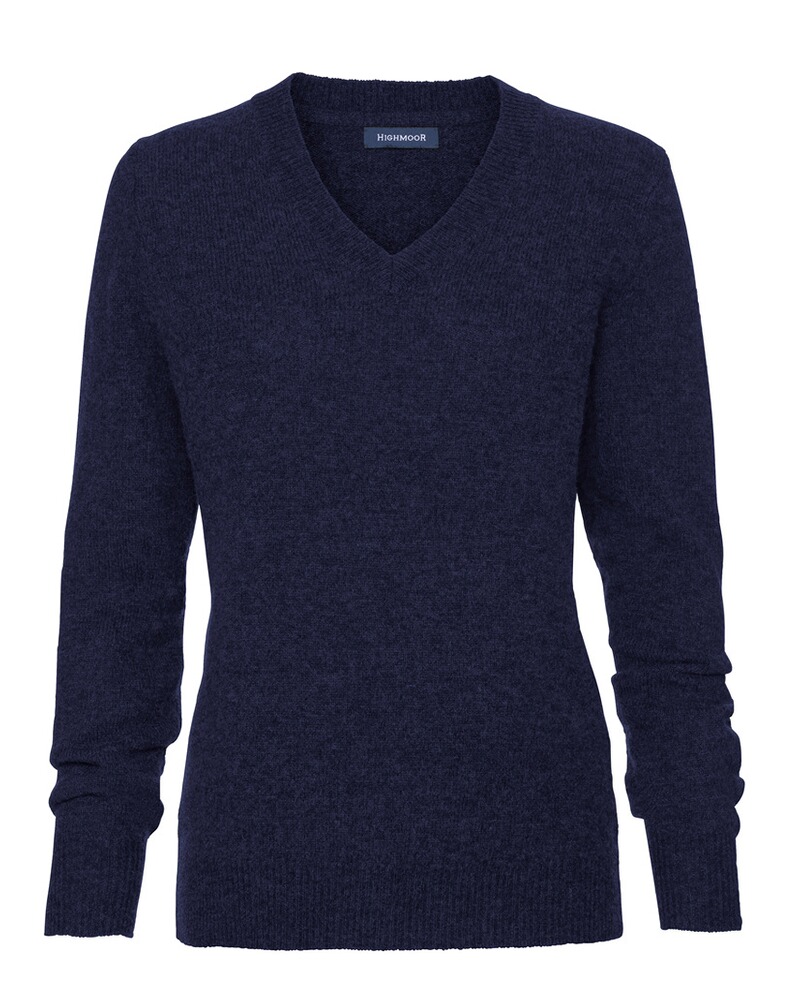 V-Pullover aus Lambswool