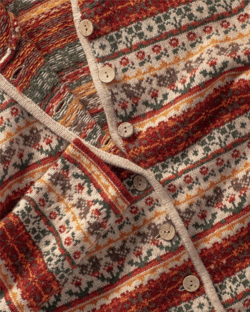 Jacquard-Strickjacke mit Kapuze, Luis Steindl