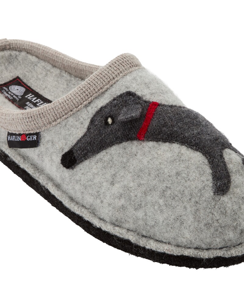 Walk-Pantoffel mit Applikation, Haflinger