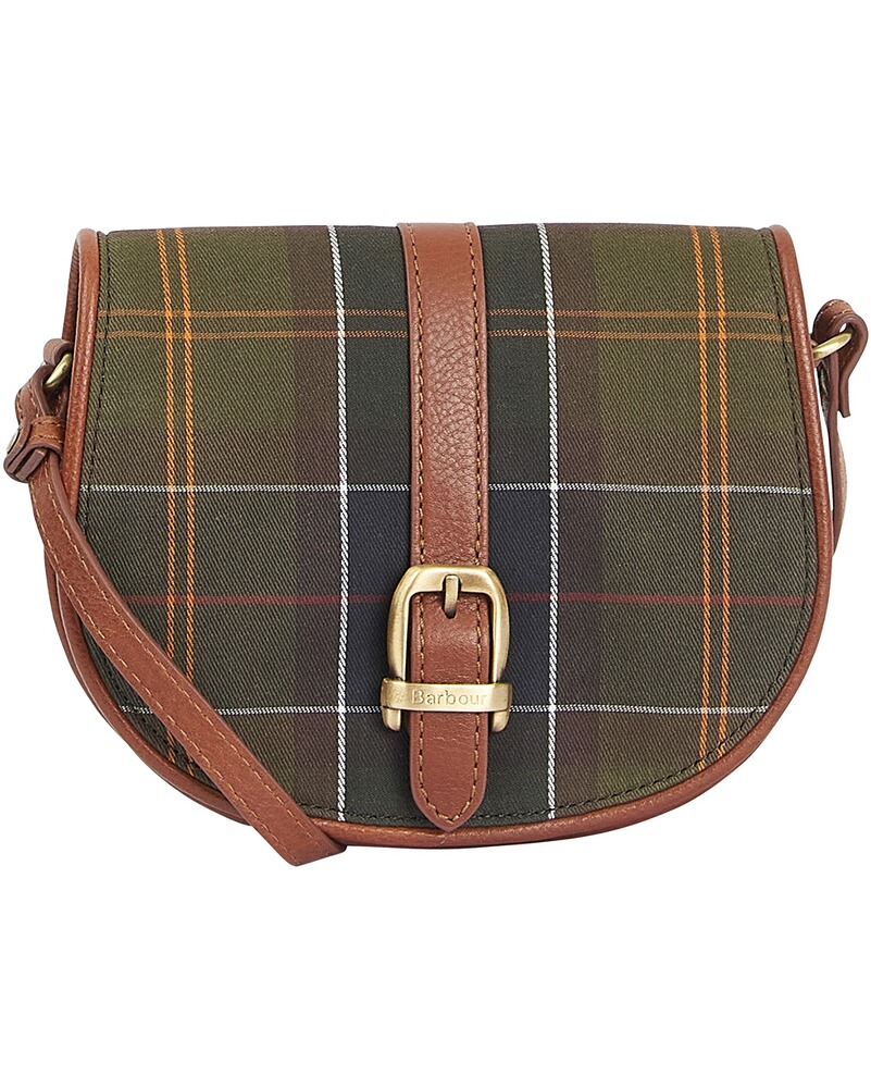 Leder Saddlebag Katrine Tartan