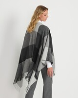 Karo-Cape mit Fransen, HIGHMOOR