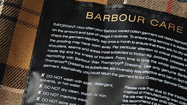 Barbour Pflegeanleitung