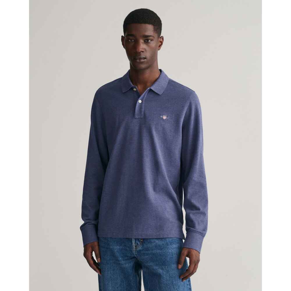- FRANKONIA Pullover Mode - (Demin Bekleidung Online Piqué Blau Herrenmode Rugby-Polo | Gant - - Meliert) Shop