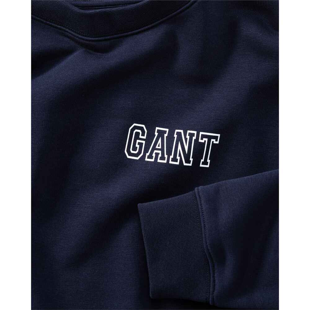 Gant Sweatshirt mit - - | Sweats Mode - Bekleidung (Evening Shirts Puffärmel Shop Damenmode - & FRANKONIA Online Blue)