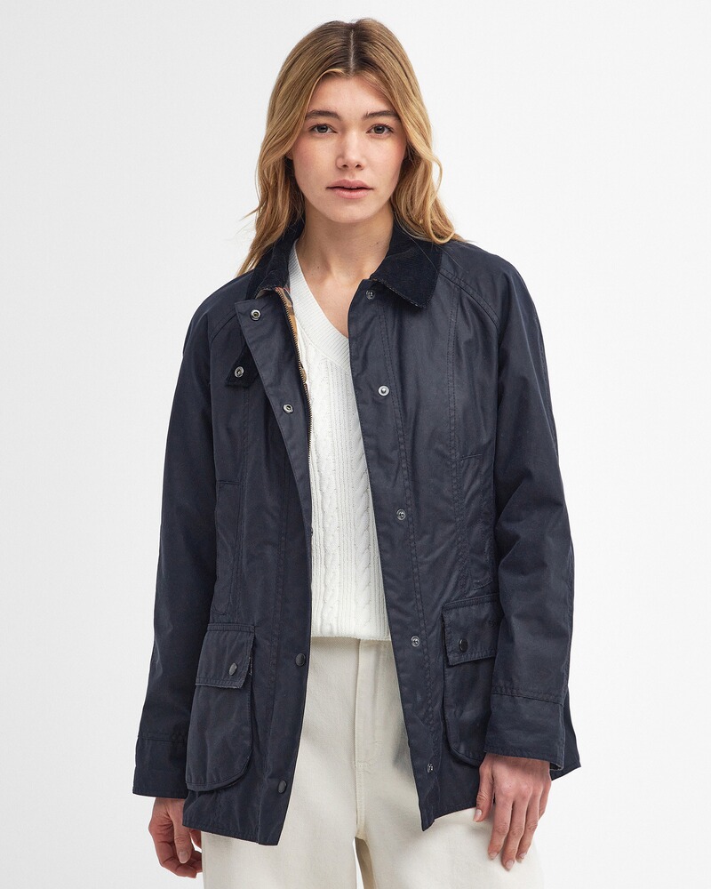 Barbour Wachsjacke Beadnell (Navy) Damen Bekleidung Online