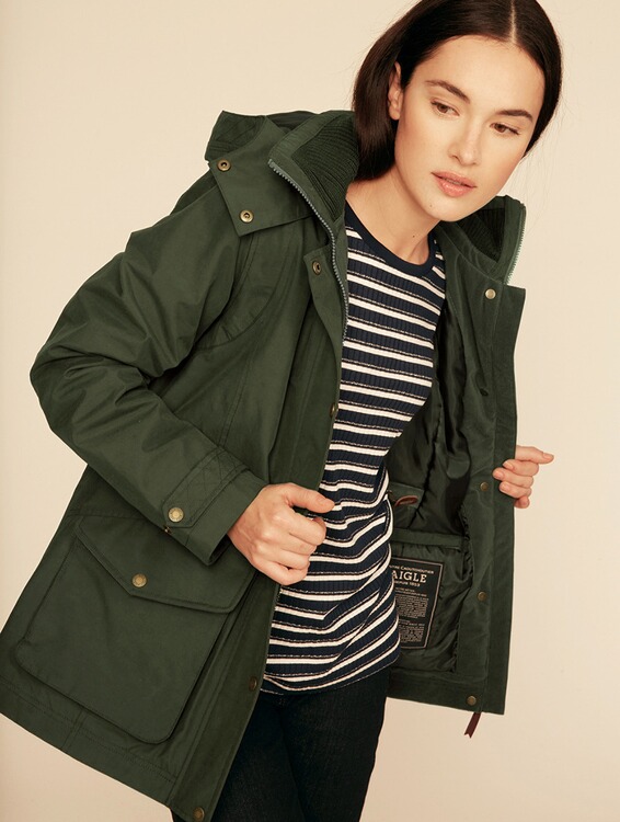 Aigle Parka Saguvi Oliv Jacken Bekleidung Damenmode Mode Online Shop Frankonia