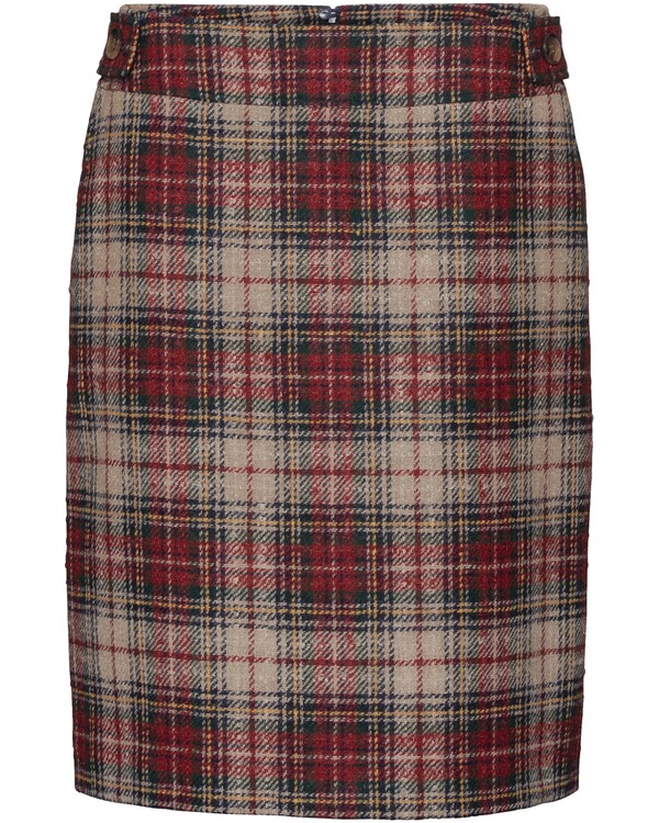 Brigitte Von Schonfels Karo Rock Rot Tanne Blau Rocke Bekleidung Damenmode Mode Online Shop Frankonia