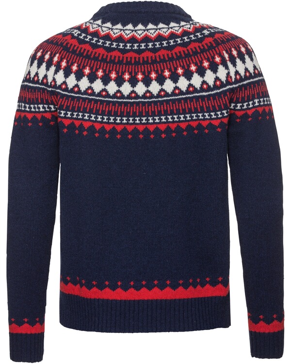 Gant Pullover mit Norwegermuster (Marine/Rot ...