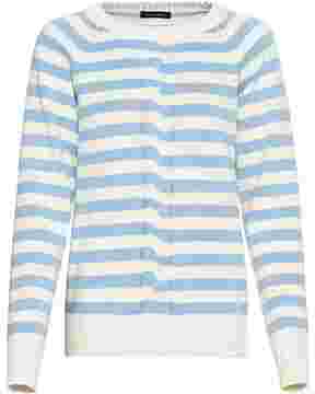 Zopfstrick-Pullover mit Streifen, HIGHMOOR